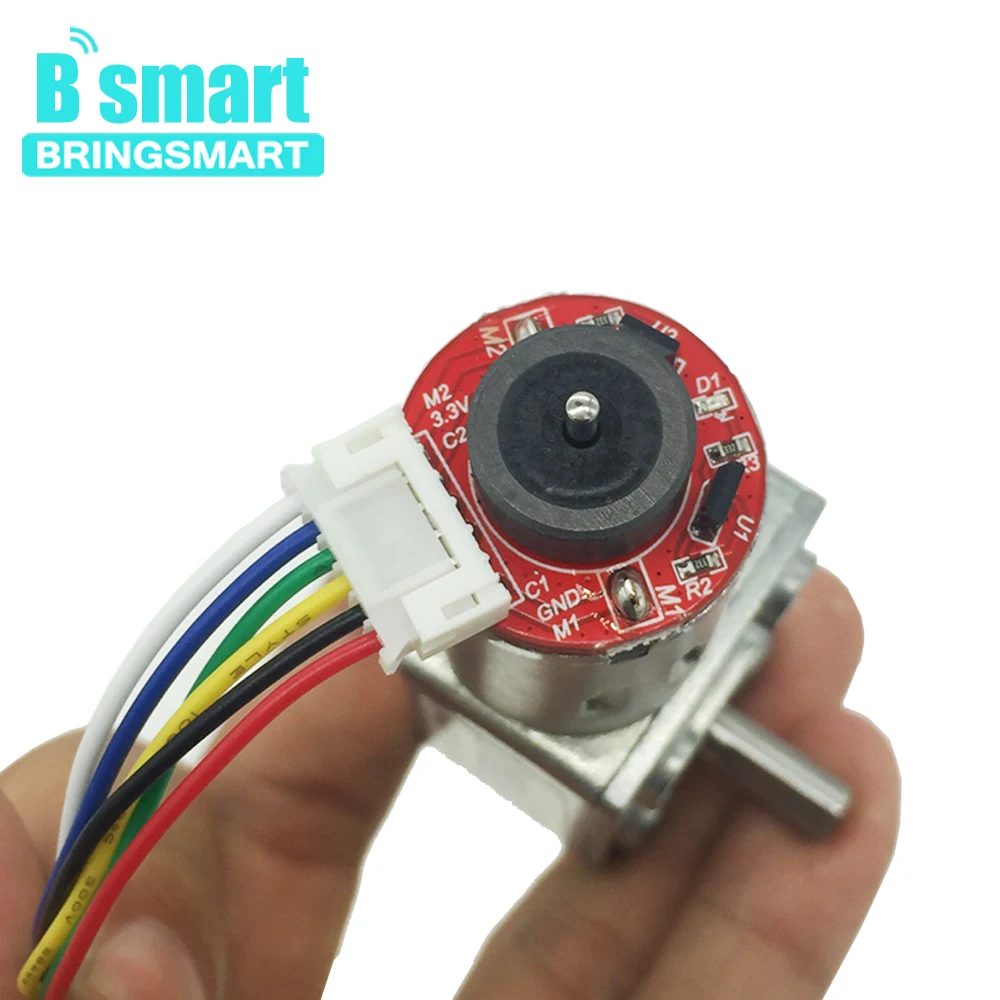 Bringsmart JGY-370B DC червь Шестерни двигатель с датчиком диск 12V низшее Скорость редуктор мотора зал кодирования доска с встроенной функцией спуска затвора с заглушкой по часовой стрелке против часовой стрелки