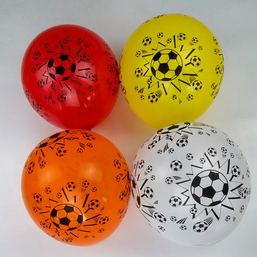 35 шт. новые латексные воздушные шары Печатные Игральные футбольный воздушный шарик 12 ''круглый красный белый желтый красный День рождения праздничные воздушные шары
