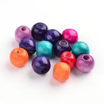 

6800pcs 6mm Natural Wooden Beads large Hole Spacer Beads Gift For Children Kid DIY Jewelry Round Mixed kralen cuentas Pandahall