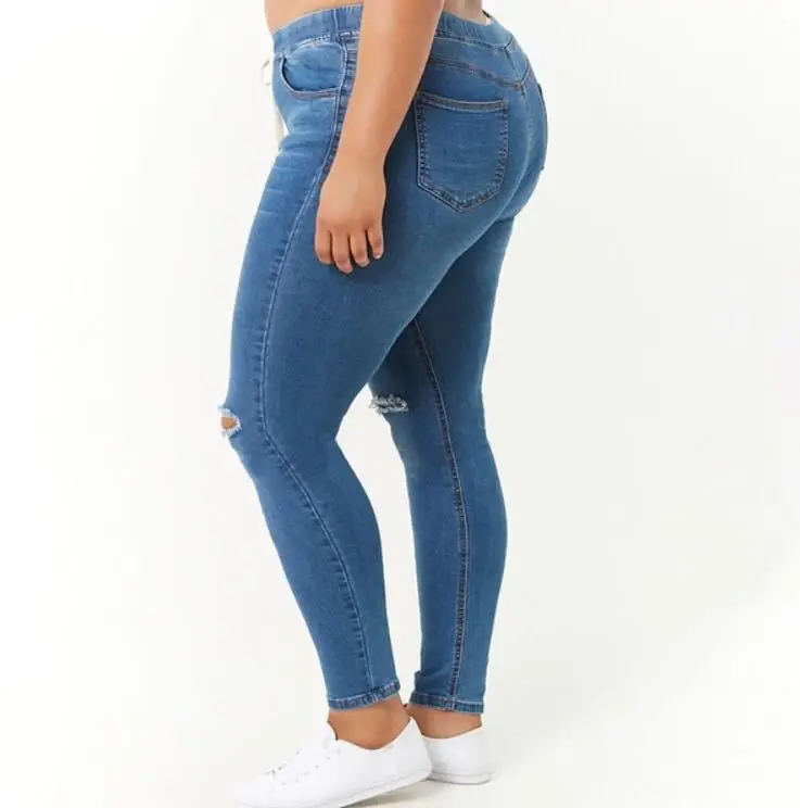 Ladies elastic Jeans plus big size, 4XL to 7XL high waist trouser aesthetic, denim mom,jean boyfriend for women,zaraing ankle