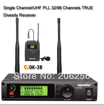 

Professional UHF/PLL true diversity wireless microphone OK-1000 3B system wireless body-pack Lavalier transmitter Free shipping