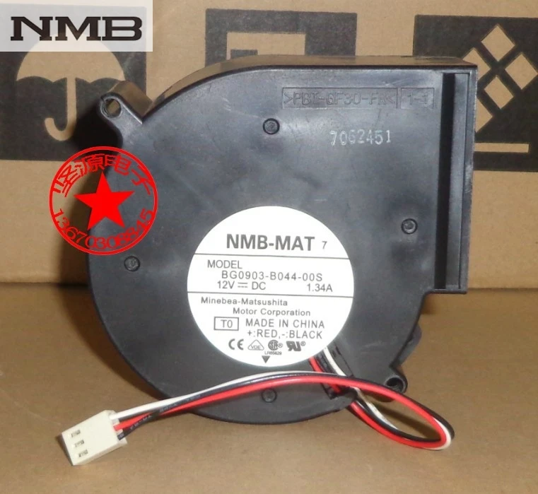 

For NMB BG0903-B044-00S 9733 12V 1.34A server turbo blower fan 3 wire 3-line cooling fan