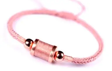 Оптовый серебряный ручной женский браслет Многоцветный розовый счастливый браслет - Окраска металла: 5