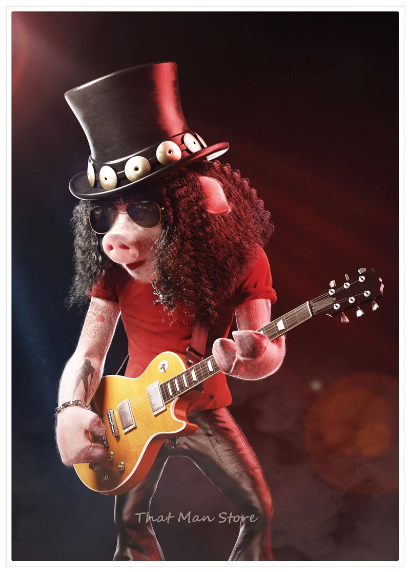 Рок-н-ролл музыкальные плакаты знаменитый рок-певец персонализированное украшение комнаты белая крафт-настенная бумажная наклейка