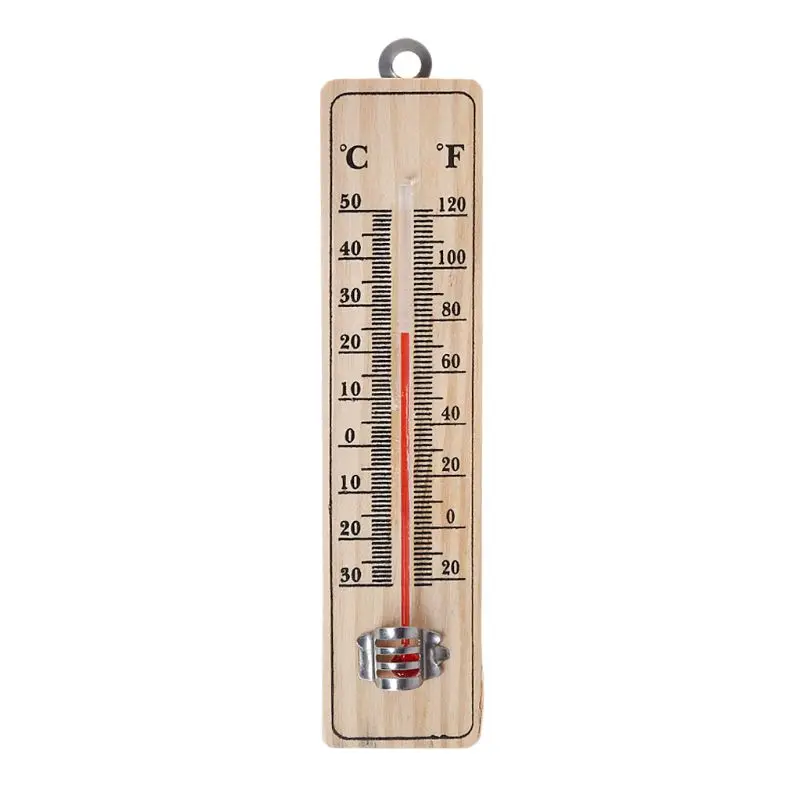 Wooden Wall Thermometer Baby Room Patio Garage Hallway Greenhouse Indoor /  Out.