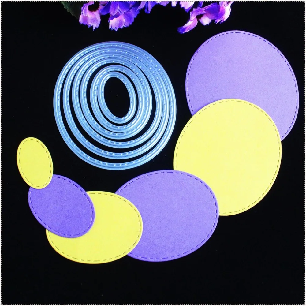 

Lightweight Oval Shape Scrapbooking Decorative Cutter Carbon Steel Cutting Dies For Album Paper Card Craft Die Dropshipping