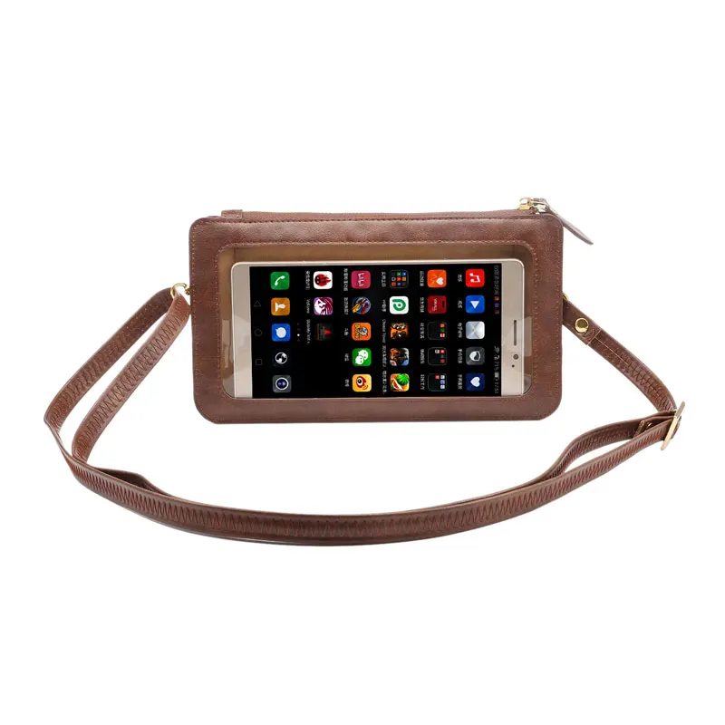 NEW Leather Case Touch Screen + Small Shoulder Crossbody Pouch + Wallet Bag for Samsung Galaxy ...