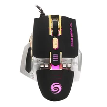 4000 Точек на дюйм 7 подсветка кнопки проводной Мышь светодио дный оптическая Мышь макро программируемый для портативных ПК Черный A30