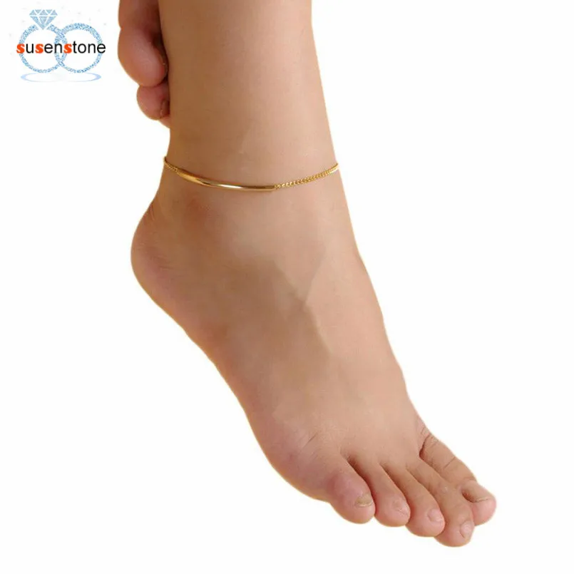 

SUSENSTONE Chain Anklet Foot Beach Sandal Barefoot Jewelry