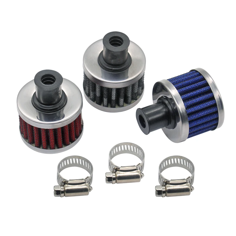 Universal 12mm Sliver Car Cone Cold Air Intake Filter Turbo Vent