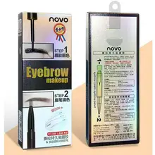 Novo татуировка бровей Pen двуглавый автоматический поворот карандаш для бровей прочного Водонепроницаемый не окрашенные волосы, чтобы отправить брови