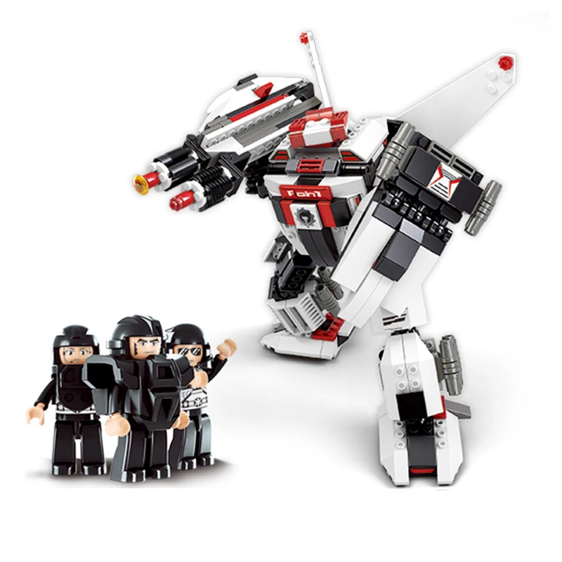 Sluban Model font b Toy b font Compatible with Lego B0337 382pcs Robot Series Model Building