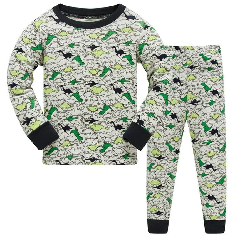 Новые детские пижамные комплекты для мальчиков и девочек, одежда для сна с героями мультфильмов Детская футболка с длинными рукавами+ штаны, одежда детская хлопковая одежда для сна, размер От 3 до 8 лет