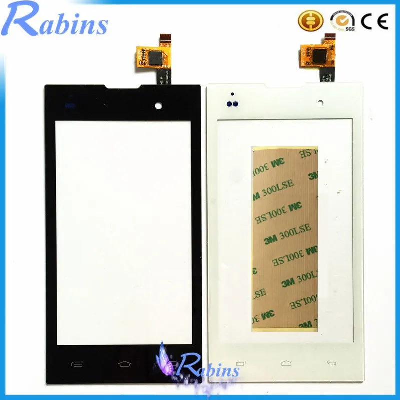 

SYRINX 3m tape Touch Panel For Fly IQ4418 era style 4 IQ 4418 Touch Screen Digitizer Front Glass Touchscreen Lens Sensor