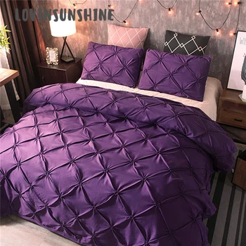 

LOVINSUNSHINE Comforter Set King Size Luxury Bedding Sets Purple Duvet Cover AB#137