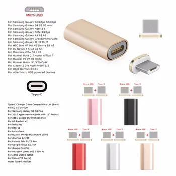 

Magnetic Type C Female to Micro USB+Type C Male Adapter Converter For Samsung LG HTC Xiaomi Huawei ASUS ZTE Meizu All Android XQ