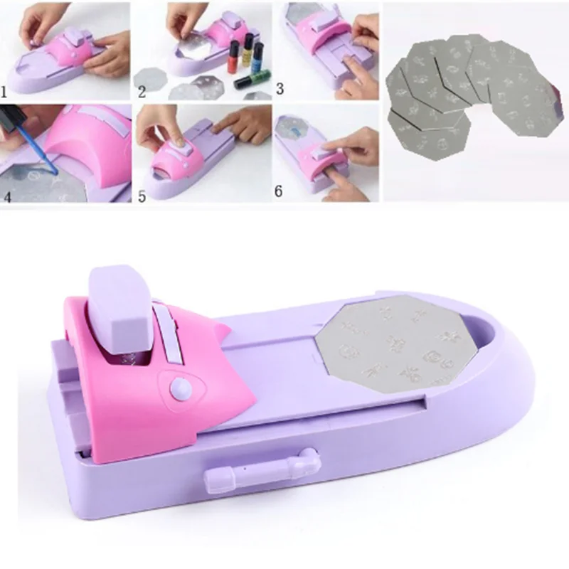 Beauty DIY Nail Art Stamping Printing Machine Nail Art Printer Drawing Nail Printer+6Nail Image