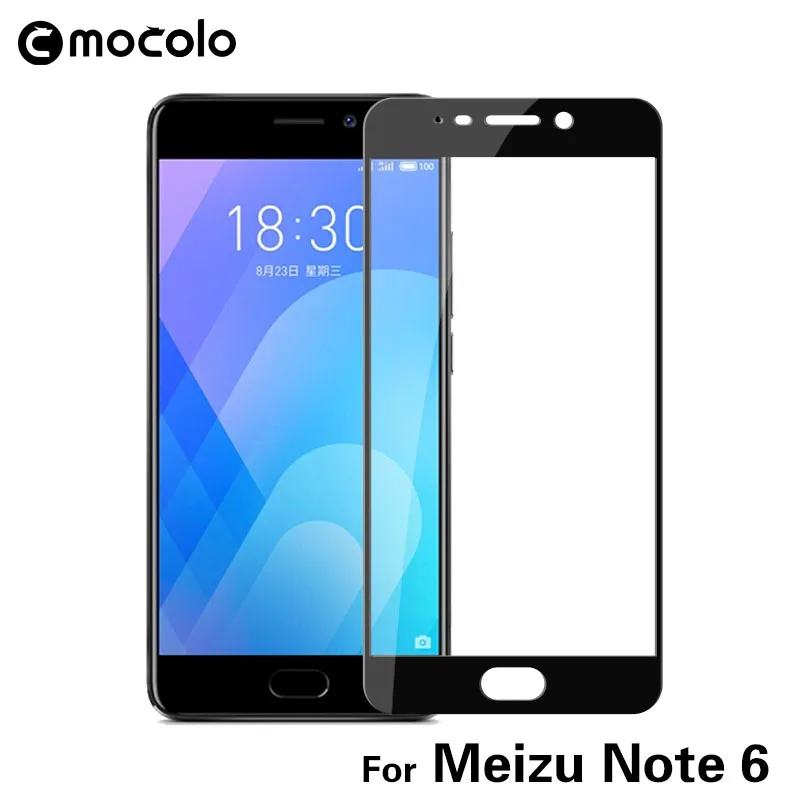 Mocolo Tempered Glass Film 2.5D Curved 0.33mm Full Screen Cover 9H Protector For Meizu M6 note film M5 M3 Note | Мобильные телефоны