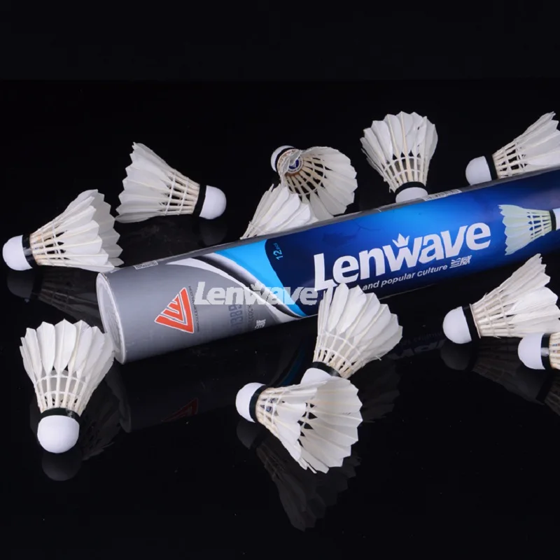 12 шт. Гусь Перо Бадминтон Воланы Lenwave спортивный бренд профессиональной