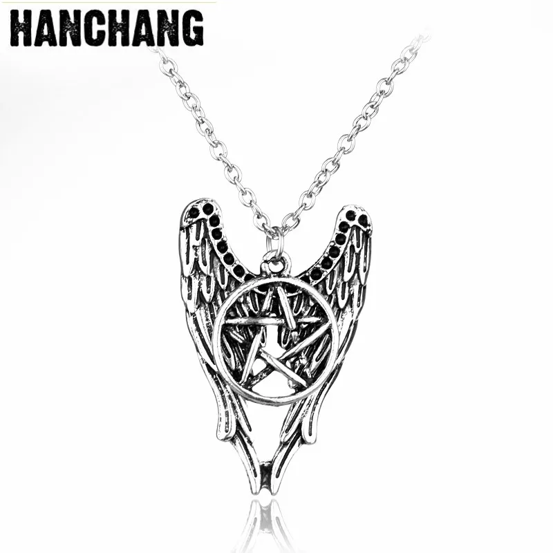 Dropshipping Supernatural Evil Power Necklace Angel Wings Figure Pendant Chain Gift | Украшения и аксессуары
