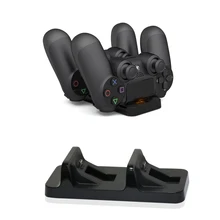 Контроллер двойная ручка Беспроводной зарядные устройства двойной зарядка через usb Зарядка Док-станция Подставка для Playstation 4 игровая консоль PS4