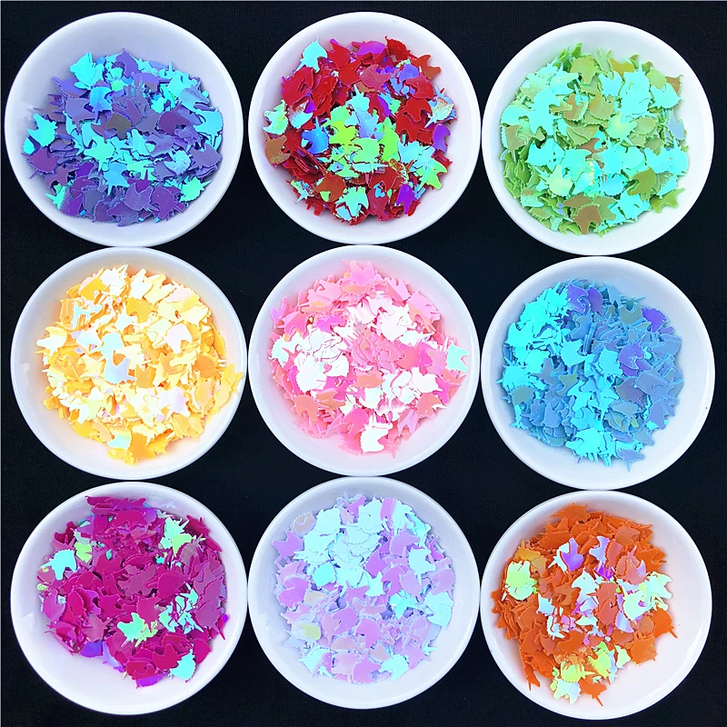 500pcs Lot Colorful Size 10mm Unicorn Shape Sequins Unicorn Horn