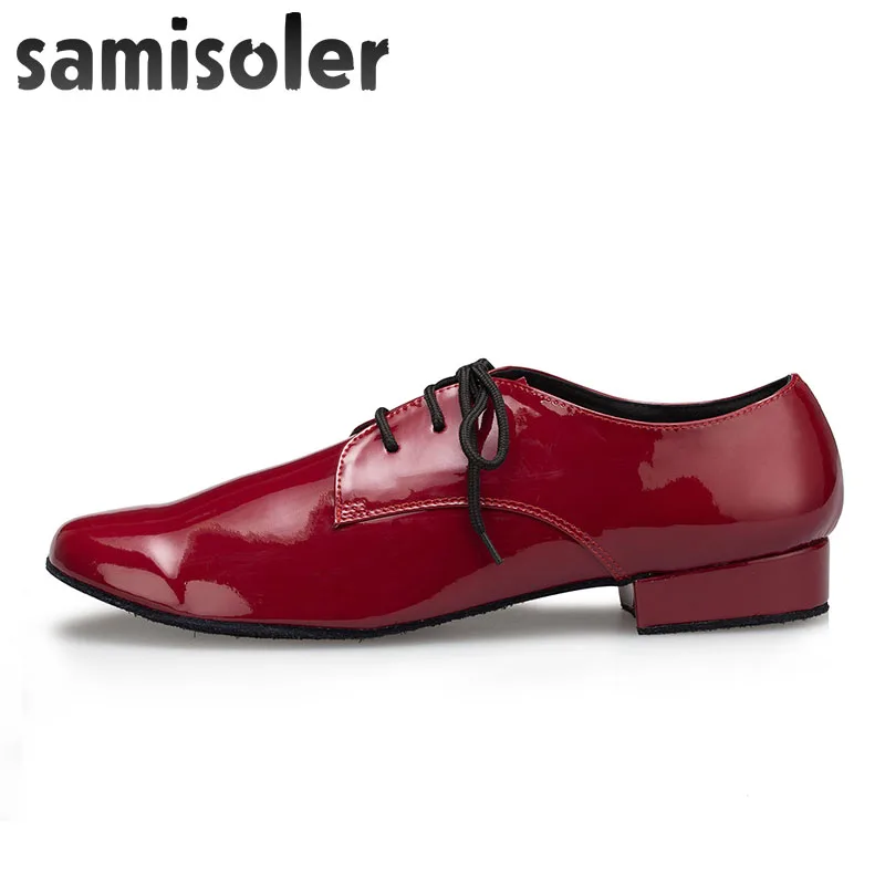 Мужские кожаные туфли Samisoler R для бальных танцев на плоской подошве современных