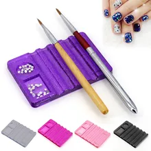 ELECOOL 1 шт. пластиковый держатель для дизайна ногтей, щетка, очиститель для дизайна ногтей, аксессуары для салонов, инструменты для дизайна ногтей, дисплей