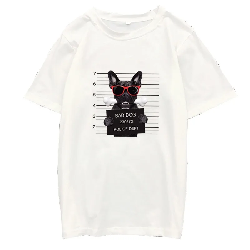 

Summer Novelty Cartoon T Shirt Harajuku Kawaii Cute Very Bad Dog Print Tshirt Women New Short Sleeve Cotton Tops Tee Shirt Femme