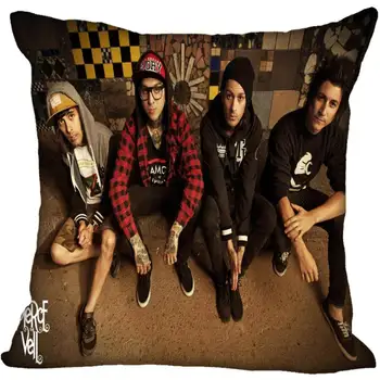 

Custom Pierce The Veil Square Pillowcase Custom Zippered Pillow Cover Case 40x40,45x45cm(One Side)