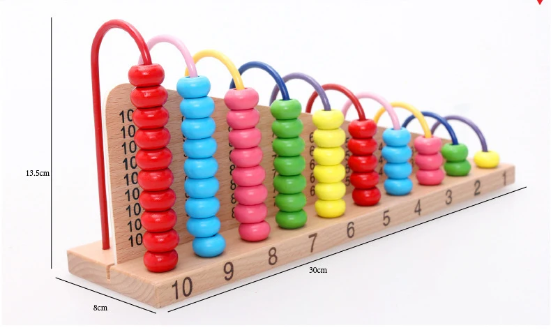 Деревянные Abacus детские математические игрушки бусины цвета радуги классические Монтессори математические деревянные игрушки Раннее развитие обучающая игрушка GYH