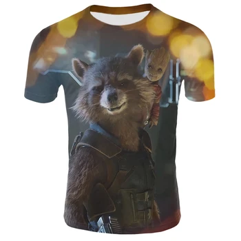 

Guardians of the Galaxy Cute Rocket Racoon Baby Groot 3D Print T-shirt Men/Women Fashion O-neck Tshirt Boy Clothing Tops T shirt