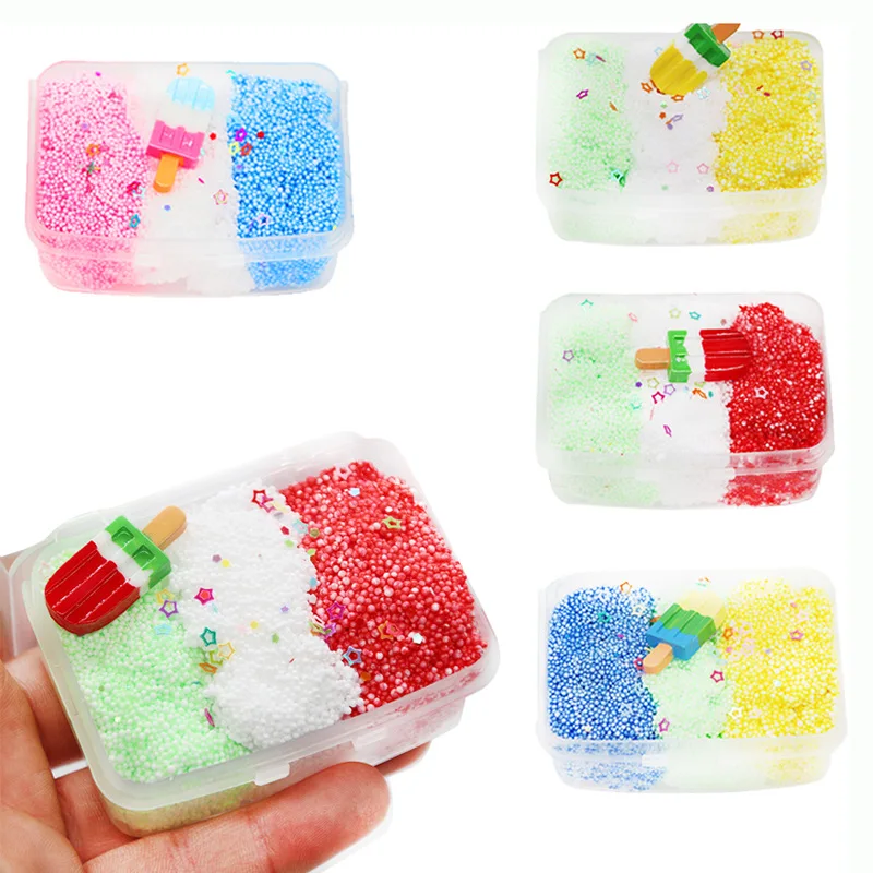 

New 70ml Milk Scented Ice Cream Shape Slime Mud Galaxy Charming Cloud Soft Magic Clay Decompression Toy Flavor for Lizun Slime E