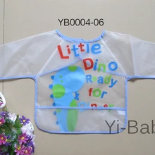 Непромокаемое покрытие с длинными рукавами милые детские нагрудники, нагрудники для новорожденных, нагрудники для кормления, одежда для маленьких мальчиков