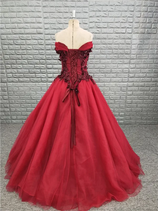 Великолепные красные платья для выпускного 2019 Леди Vestido de fiesta с цветами ручной работы Длинные Вечеринка платье корсет сзади