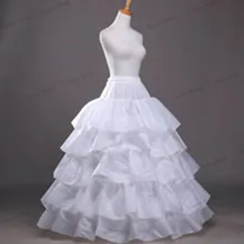 Новое бальное платье белого цвета с 5 рюшами, Нижняя юбка, кринолиновый подъюбник