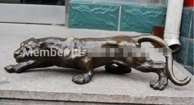 

ZSR914+++Rare Bronze Sculpture Statue Panther Leopard Jaguar Cat Garuda Bird God Statue Bronze Finish Buddha Healing Statue