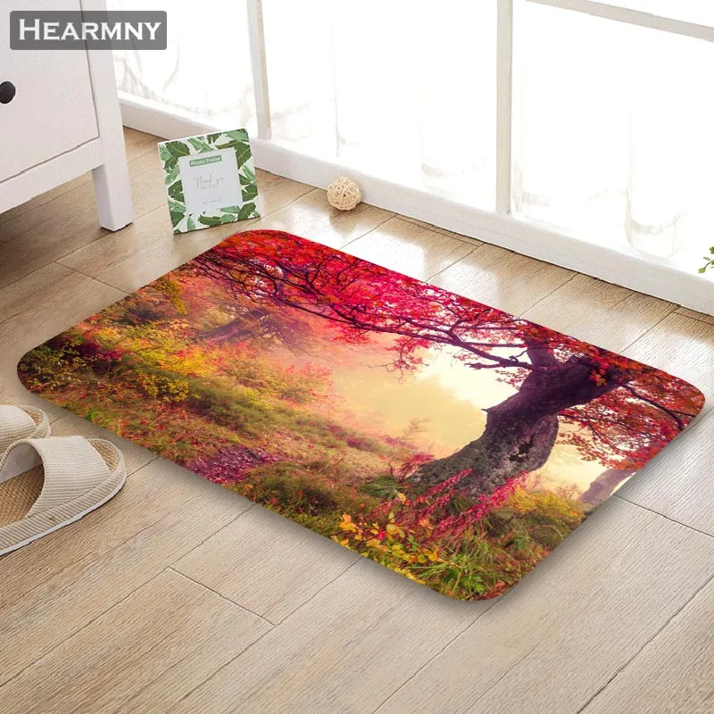 Nice Forest Doormat Outdoor Floor Mat Home Creative Super Soft Absorbent Bathroom Door Entrance 40X60cm 50x80cm | Дом и сад