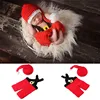 Accesorios de fotografía de punto de ganchillo para bebé recién nacido, sombrero hecho a mano de elfo de Santa Claus, pantalones cortos, disfraz, regalo para Baby Shower ► Foto 2/6