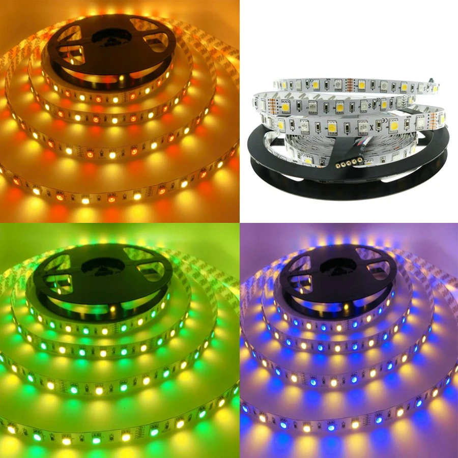 5 м 5050 60 светодиодный s/m SMD RGB светодиодный светильник RGBW светодиодное освещение гибкая светодиодная лента Диодная лента DC 12 В самая красивая домашняя лампа