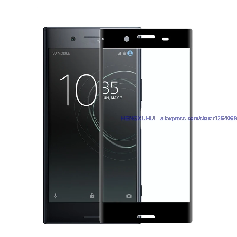 Стеклянная пленка для Sony Xperia XZ Premium XZS 3D Edge углеродное волокно и закаленное стекло