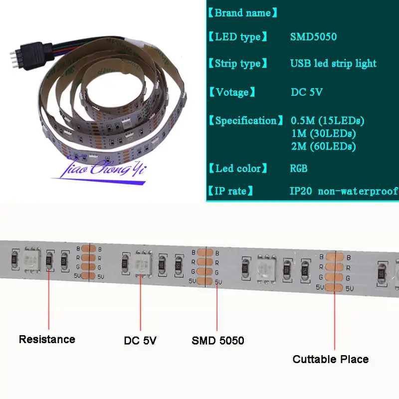 Светодиодные ленты света 5050 2835 SMD RGB бар ТВ белый комплект освещения + 17Key RGB USB удаленного Управление DC5V