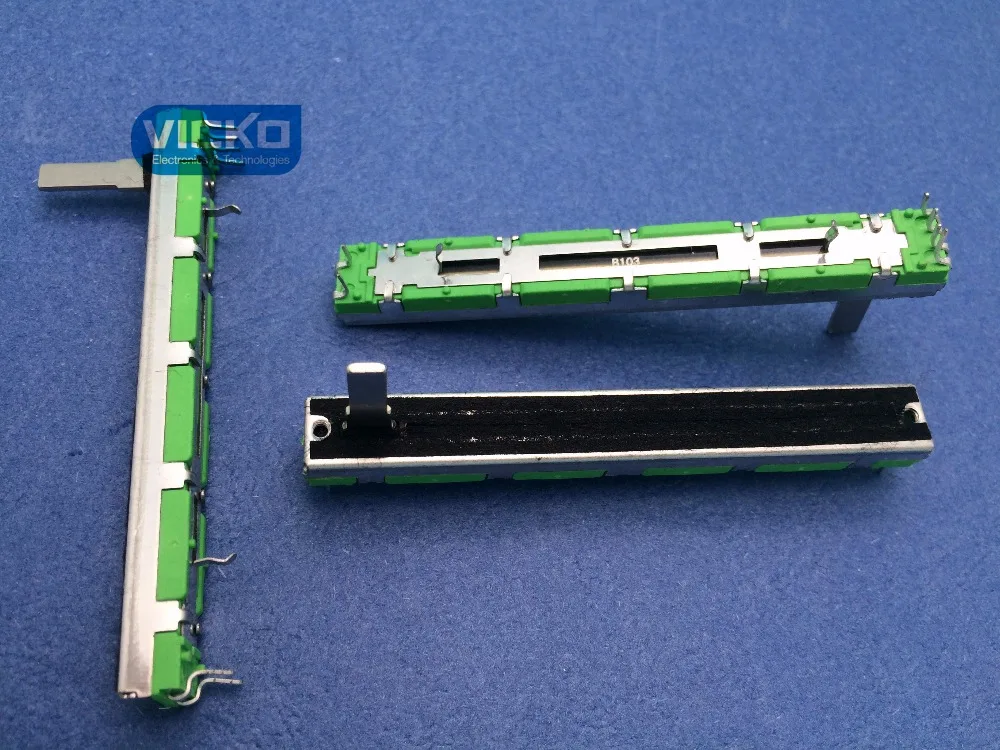

[VK]10pcs 7.5CM 75MM B10KX2 B10K B103 Original Behringer Potentiometer mixer fader Slide switch
