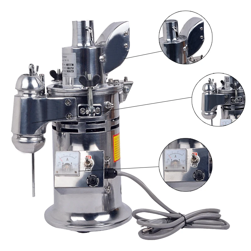 Automatic-Table-type-Continuous-Feeding-Herb-Mill-Grinder-Pulverizer-15kg-h