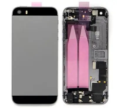 Мобильный телефон черный металлический корпус с деталями для iPhone 5s задняя крышка