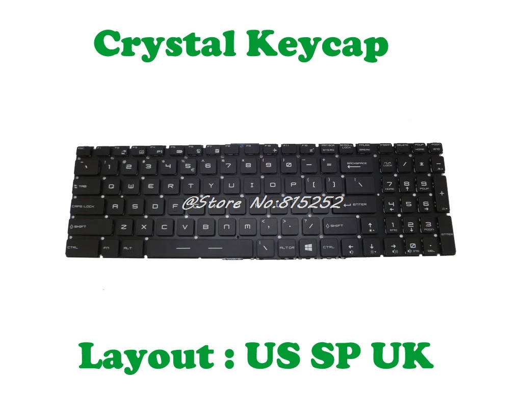 

Backlit Keyboard For MSI GS63VR GS73VR GT72VR GE72VR GP62MVR GE62VR GL62 WS60 Spain SP United States US United Kingdom UK SP