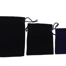 100 шт. черный бархат ювелирные изделия Чехлы подарок Сумки высокое качество коллекцию украшений Чехлы