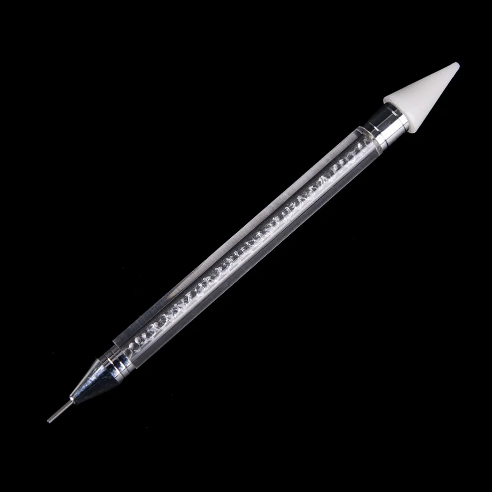 1 шт. двойная ручка для удаления страз шпильки Пикер восковой карандаш хрустальные бусины ручка инструменты для дизайна ногтей