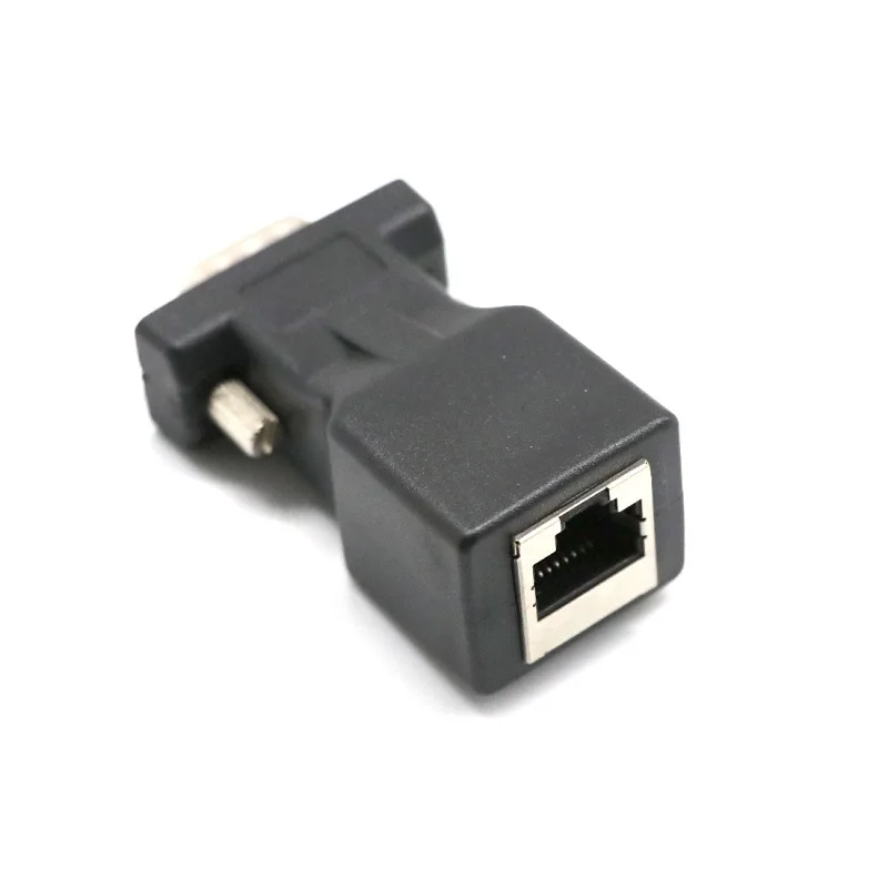

RJ45 female to DB9 RS232 male Connector COM port to LAN Ethernet port CATS adapter Adaptor adaptor connector