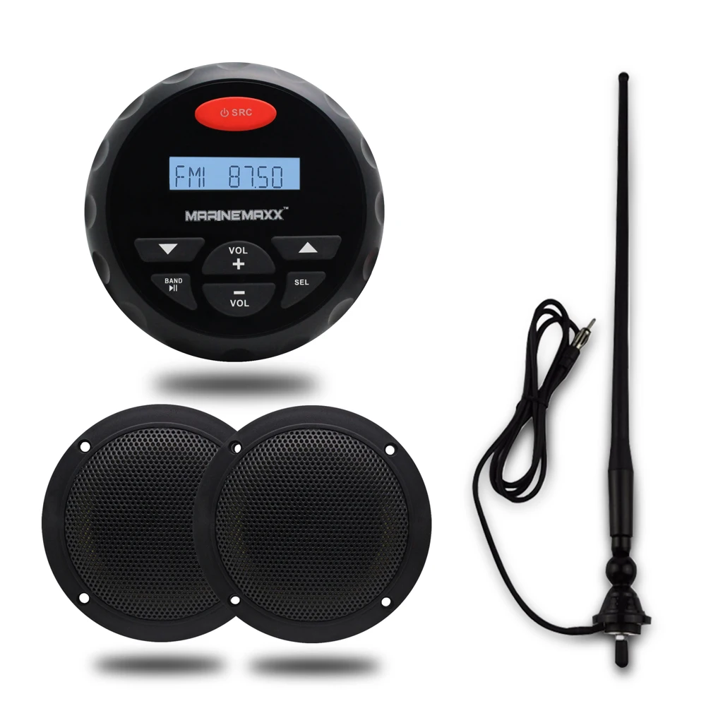4.5" Waterproof Marine Gauge Radio FM AM Audio Bluetooth Stereo +4'' 2